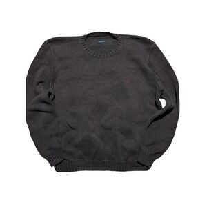 Polo Ralph Lauren Cotton Sweater Mens Large Gray Pony Crewneck Knit